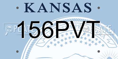 156PVT Kansas License Plate