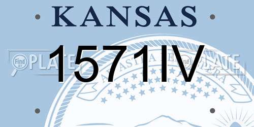 1571IV Kansas License Plate