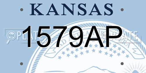 1579AP Kansas License Plate