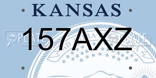 157AXZ Kansas License Plate