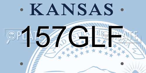 157GLF Kansas License Plate