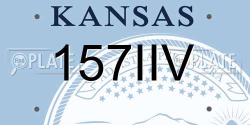157IIV Kansas License Plate