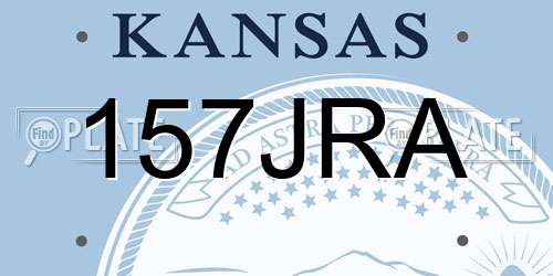 157JRA Kansas License Plate