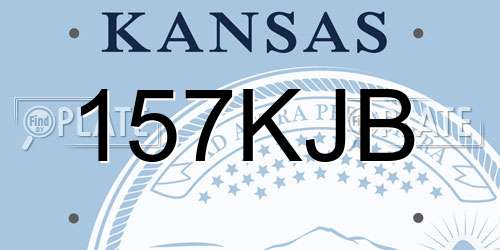 157KJB Kansas License Plate