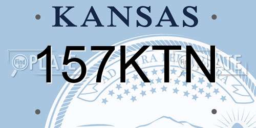 157KTN Kansas License Plate
