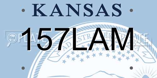 157LAM Kansas License Plate