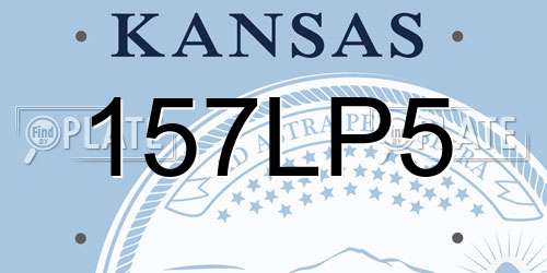 157LP5 Kansas License Plate