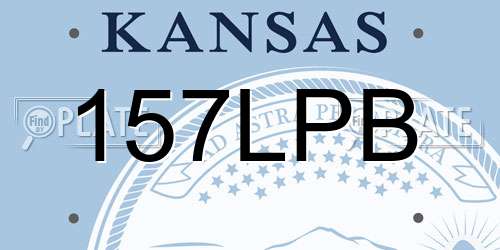157LPB Kansas License Plate