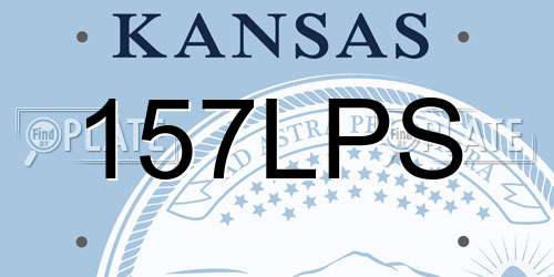 157LPS Kansas License Plate