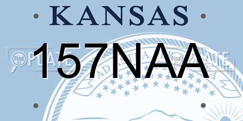 157NAA Kansas License Plate