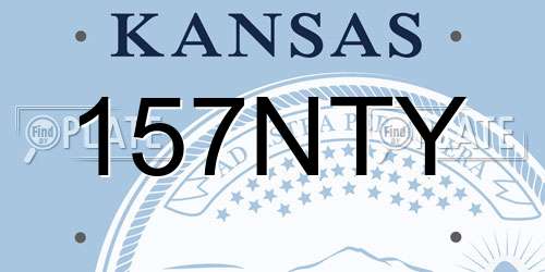 157NTY Kansas License Plate