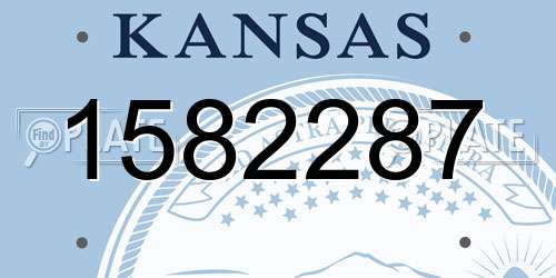 1582287 Kansas License Plate