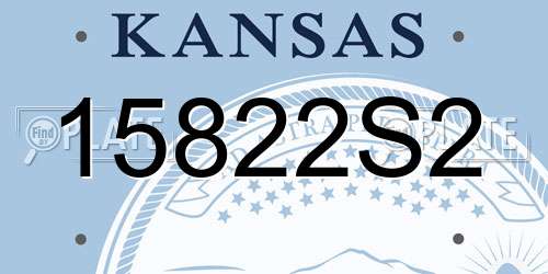 15822S2 Kansas License Plate