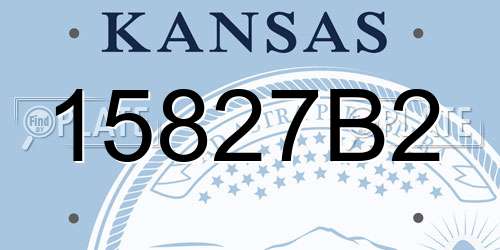 15827B2 Kansas License Plate