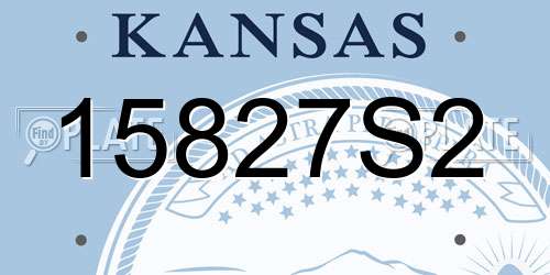 15827S2 Kansas License Plate
