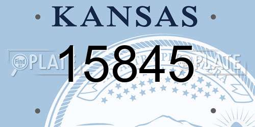 15845 Kansas License Plate