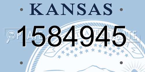1584945 Kansas License Plate