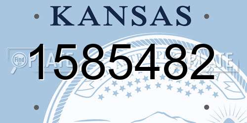1585482 Kansas License Plate