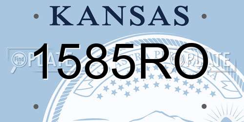 1585RO Kansas License Plate
