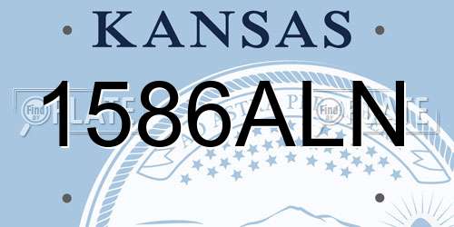 1586ALN Kansas License Plate