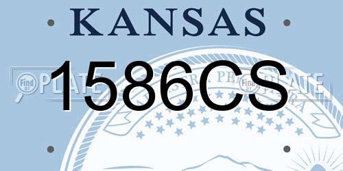 1586CS Kansas License Plate
