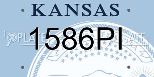 1586PI Kansas License Plate