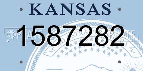 1587282 Kansas License Plate