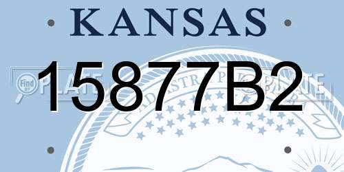 15877B2 Kansas License Plate