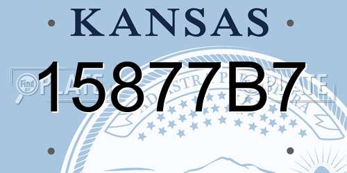 15877B7 Kansas License Plate