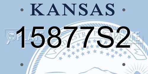 15877S2 Kansas License Plate