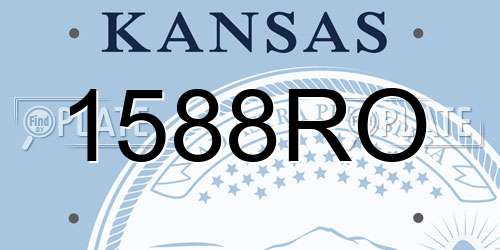 1588RO Kansas License Plate