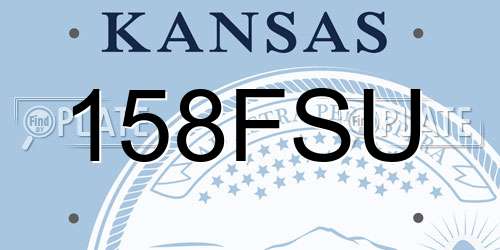 158FSU Kansas License Plate