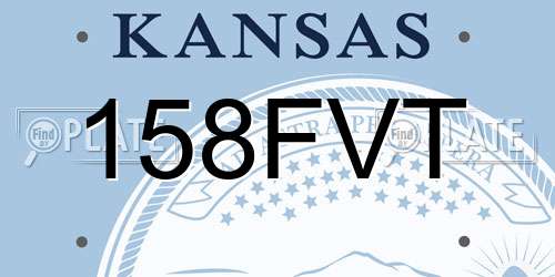 158FVT Kansas License Plate