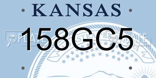 158GC5 Kansas License Plate