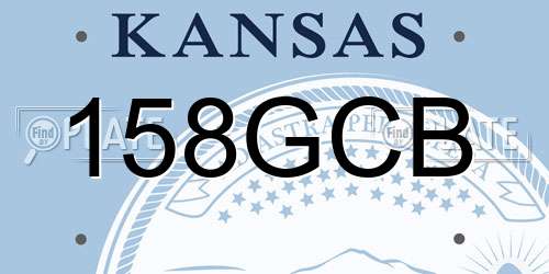 158GCB Kansas License Plate