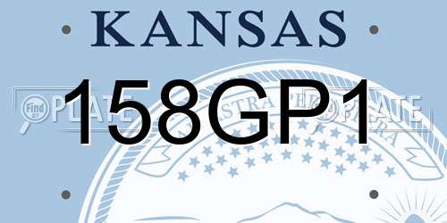 158GP1 Kansas License Plate
