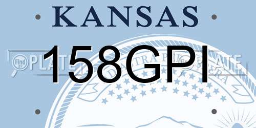 158GPI Kansas License Plate