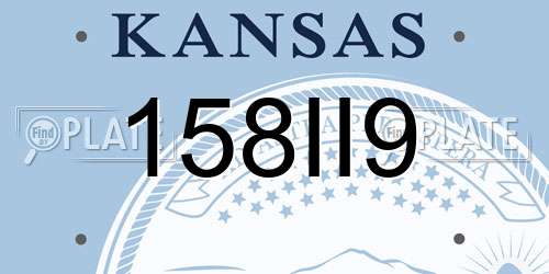 158II9 Kansas License Plate
