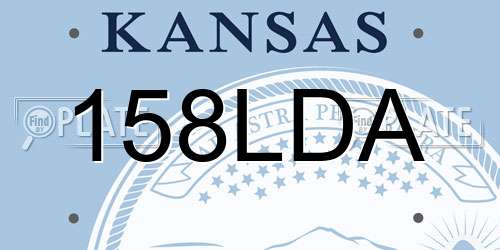 158LDA Kansas License Plate