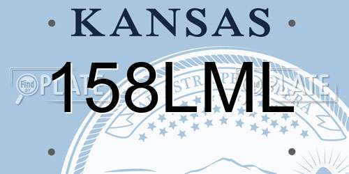 158LML Kansas License Plate
