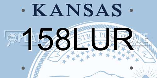 158LUR Kansas License Plate