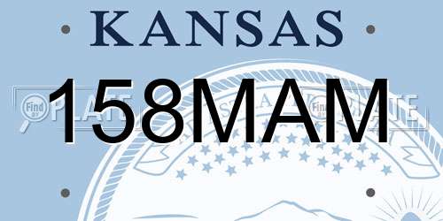 158MAM Kansas License Plate