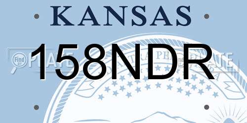158NDR Kansas License Plate