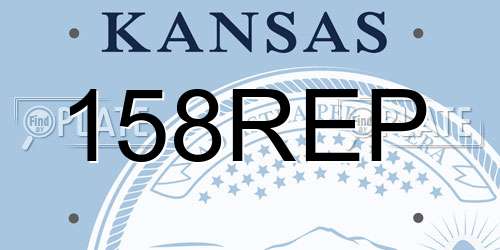 158REP Kansas License Plate
