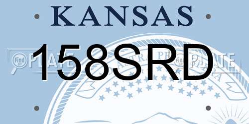 158SRD Kansas License Plate