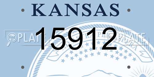 15912 Kansas License Plate