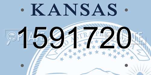1591720 Kansas License Plate