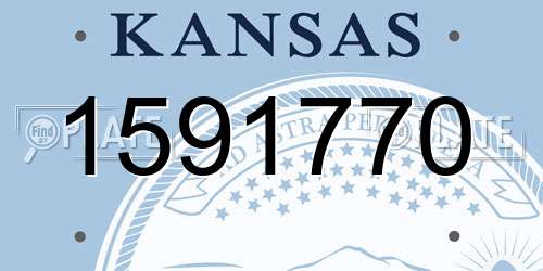 1591770 Kansas License Plate