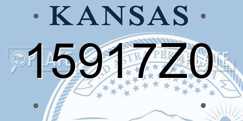 15917Z0 Kansas License Plate