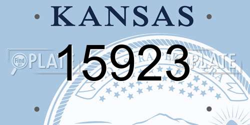 15923 Kansas License Plate